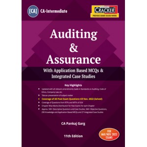 Taxmann's Cracker on Auditing & Assurance for CA Inter May 2023 Exam [New Syllabus] by CA. Pankaj Garg